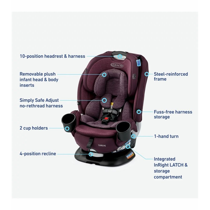Silla para auto giratoria Graco turn to me 3 en 1
