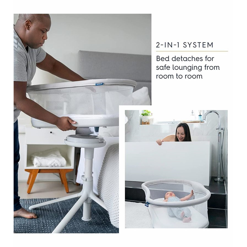 HALO BassiNest Swivel Sleeper 3.0 - Solid Grey