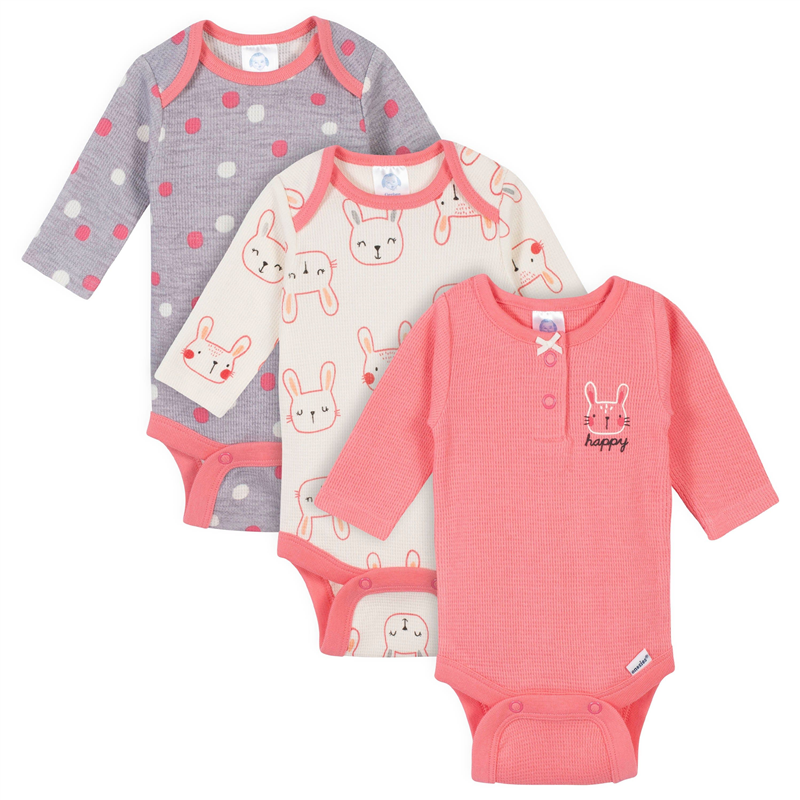 Baby Girl Onesies Bodysuits - pack x3