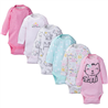 Baby Girl Long Sleeve Kitty Bodysuits - pack x6 Baby Girl Long Sleeve Kitty Bodysuits - pack x6