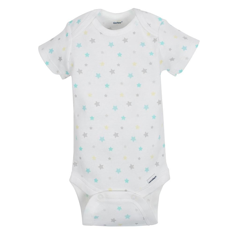 Neutral Cloud Brand Short Sleeve Bodysuits - pack x5