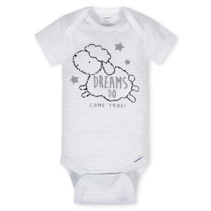 Neutral Lamb Brand Short Sleeve Bodysuits - pack x5