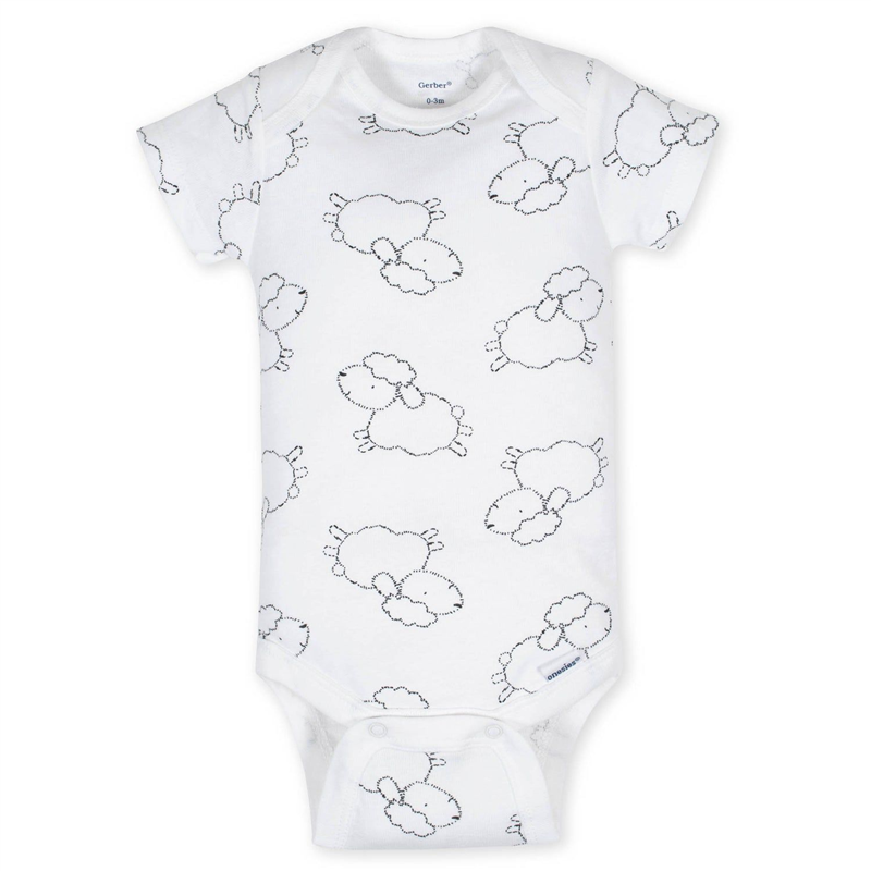 Neutral Lamb Brand Short Sleeve Bodysuits - pack x5