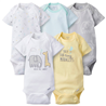 Neutral Elephant Short Sleeve Bodysuits - pack x5 Neutral Elephant Short Sleeve Bodysuits - pack x5