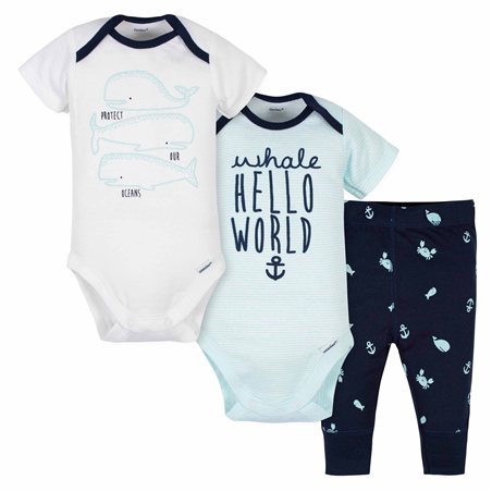 Baby Boys Under The Sea Bodysuits and Pant Set x3