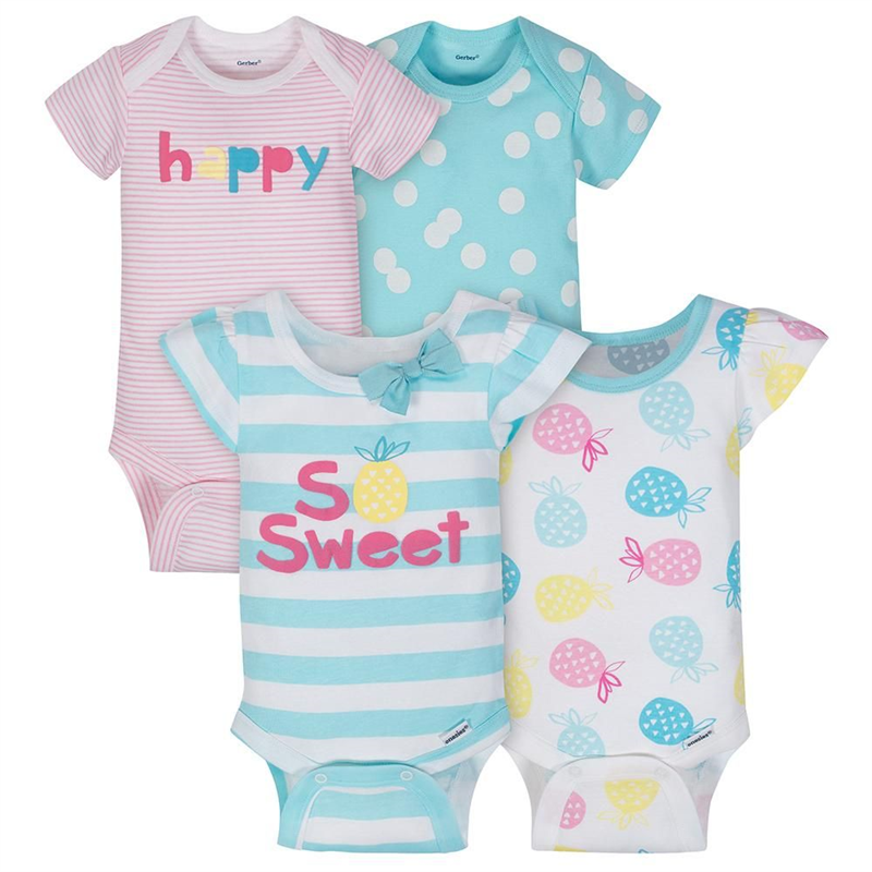 Bodys manga corta Happy- pack x4