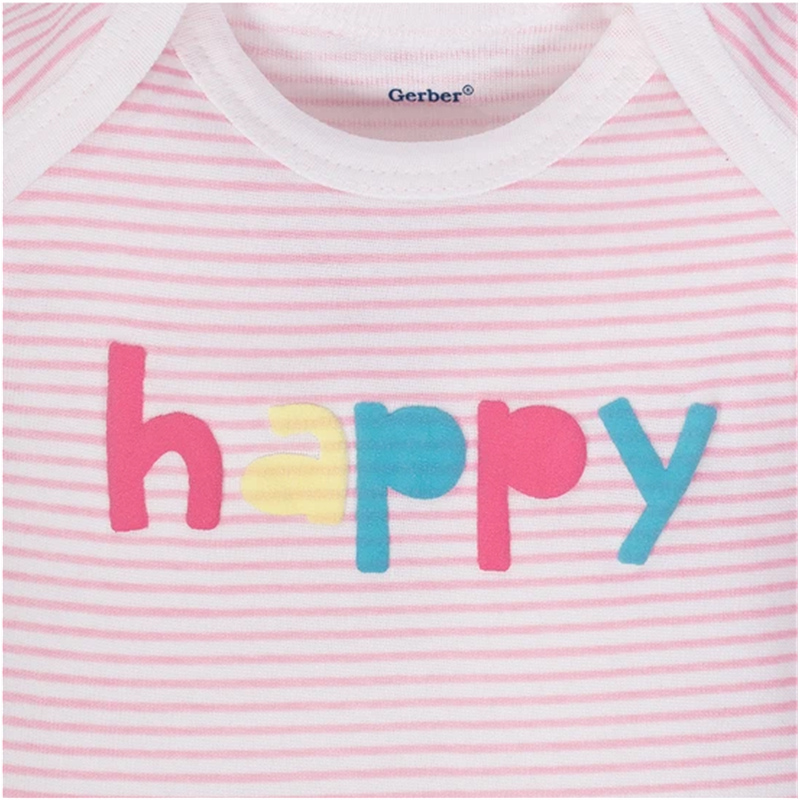 Bodys manga corta Happy- pack x4