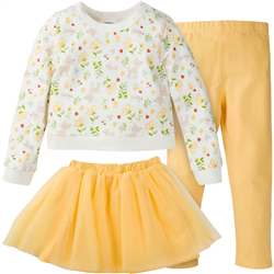 Conjunto con tutú y leggings amarillo