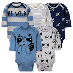 Bodies manga larga Mapache - pack x 5